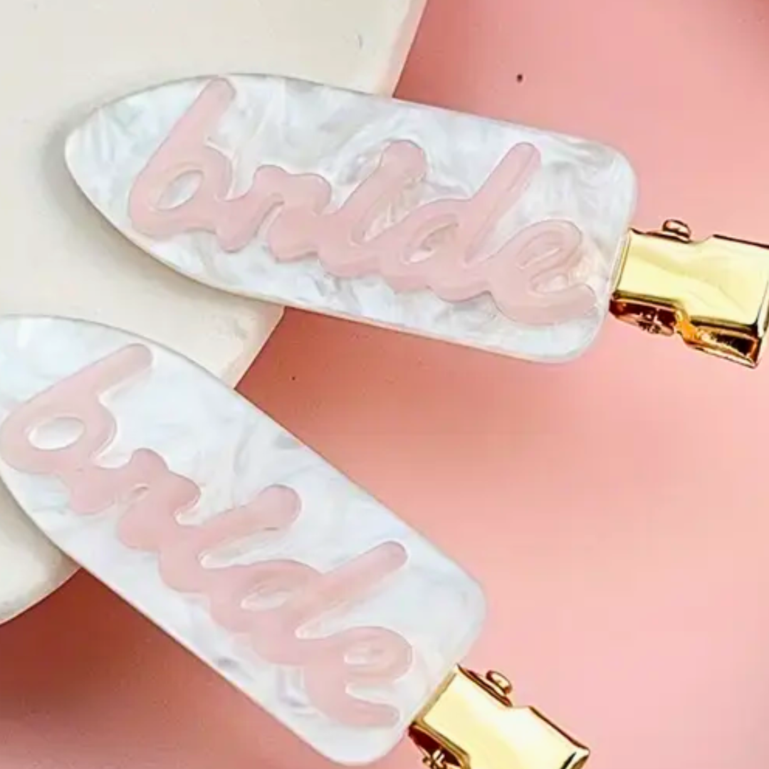 Bride Hair Slides - Something Blue