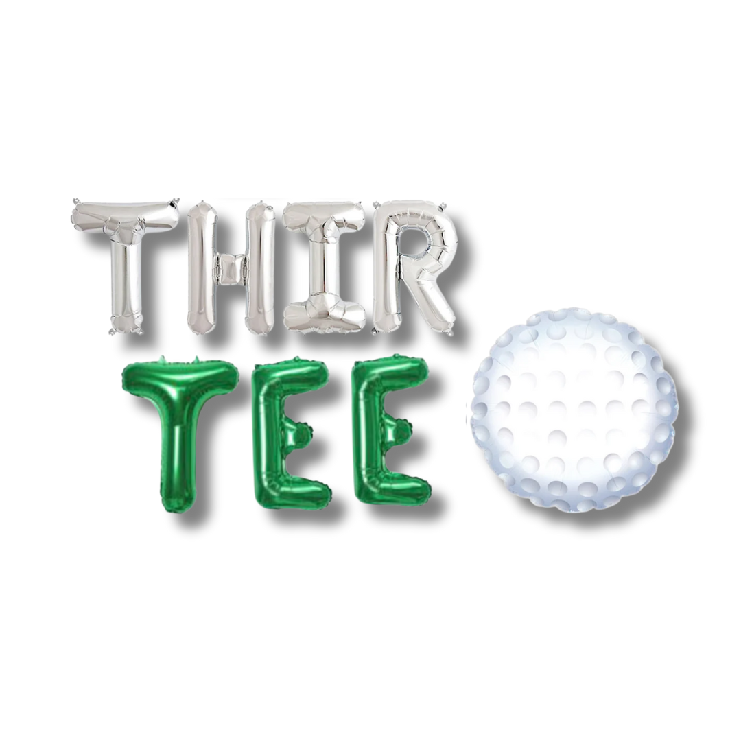 30th Thirty Golf Thir Tee Balloon Banner