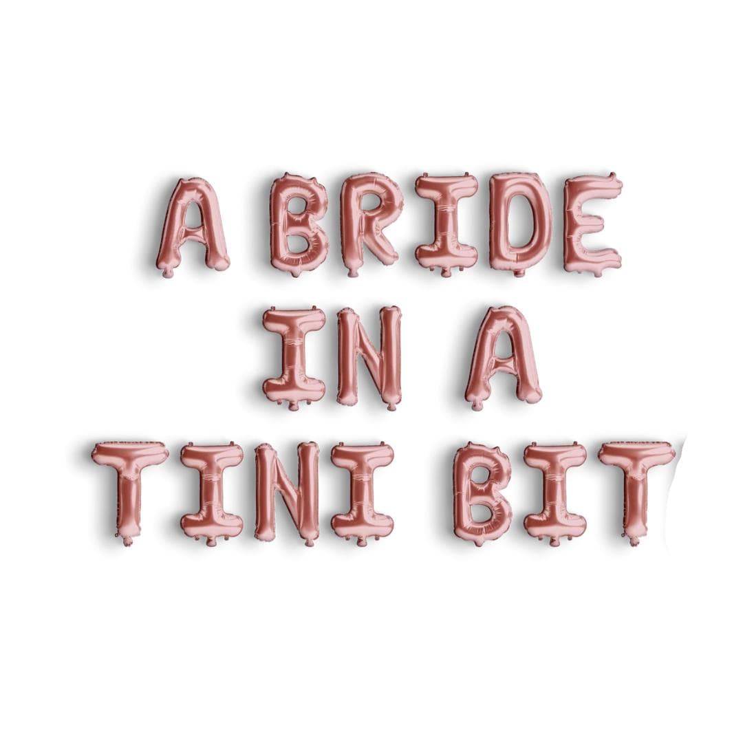 A Bride In A Tini Bit Banner - Martini Bachelorette Party Decoration Bach and Boujee