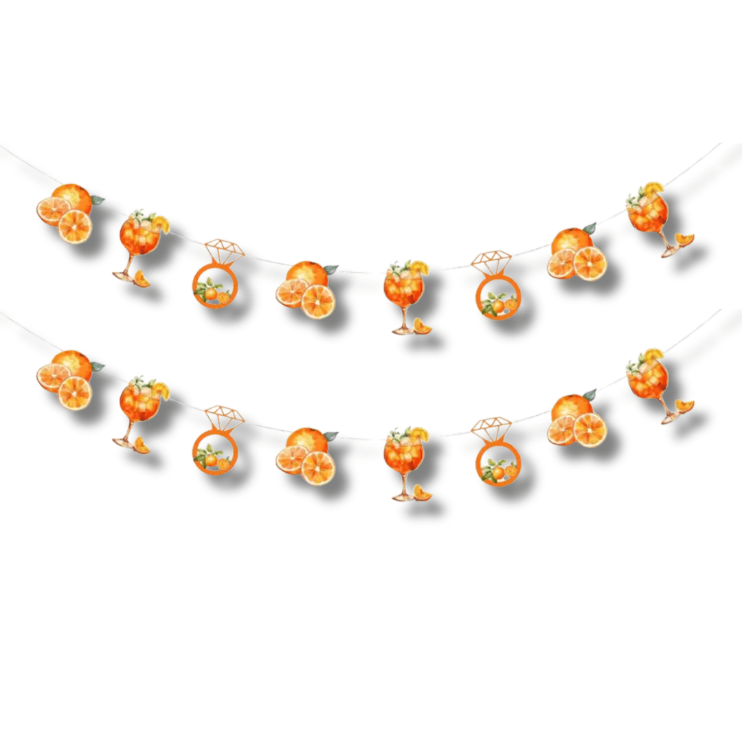 Aperol Spritz Banner Love At First Spritz Bachelorette Theme - Coastal Tropical Hen Party Bach and Boujee