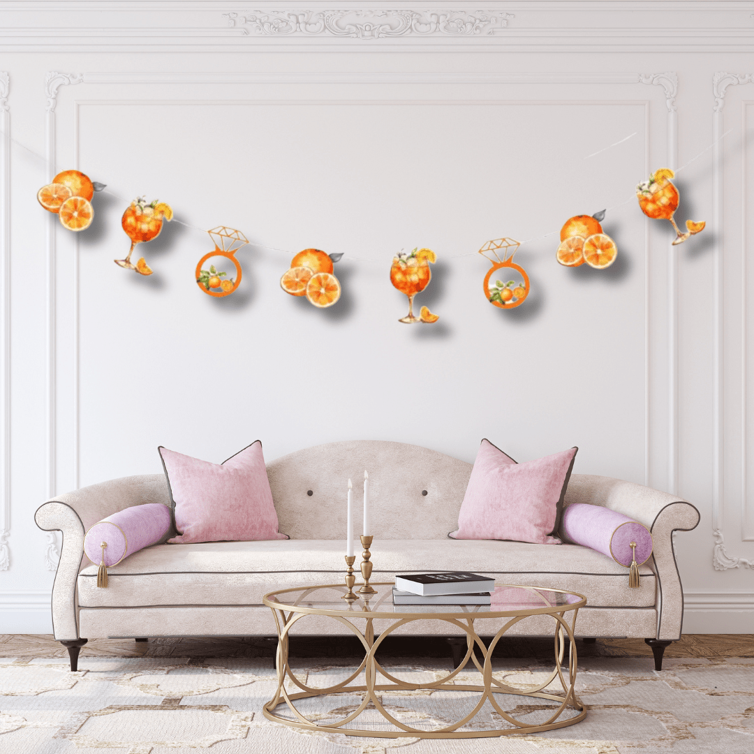 Aperol Spritz Banner Love At First Spritz Bachelorette Theme - Coastal Tropical Hen Party Bach and Boujee
