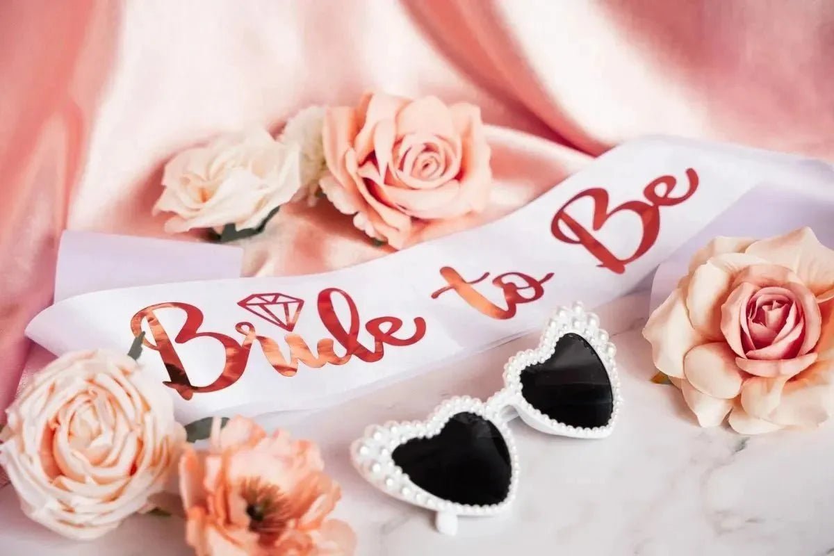 Bachelorette Bash Bridal Accessory Set with Heart - Shaped Sunglasses - Unforgettable Hen Night Memento Bach and Boujee Headband
