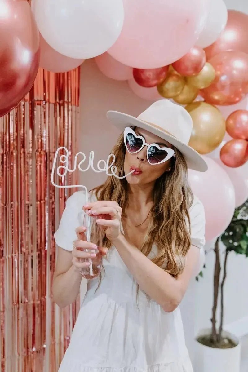 Bachelorette Bash Bridal Accessory Set with Heart - Shaped Sunglasses - Unforgettable Hen Night Memento Bach and Boujee Headband