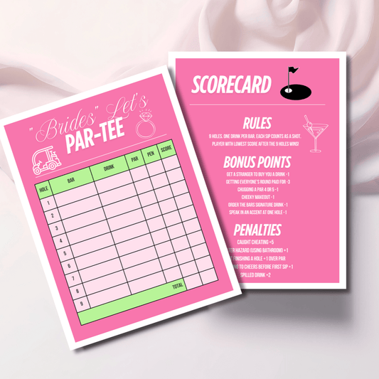 Bachelorette Game Bar Golf Hole In One Game Personalized Editable Digital Game Bach and Boujee