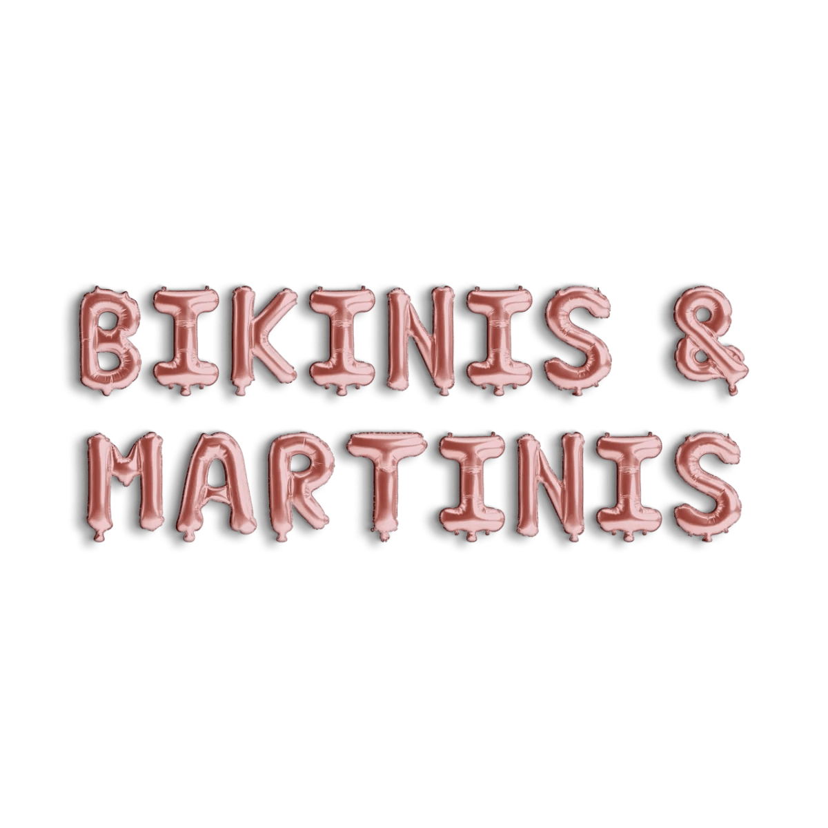 Bikinis & Martinis Balloon Banner - Theme Stagette Party Foil Balloons Hen Party Bach and Boujee Balloons