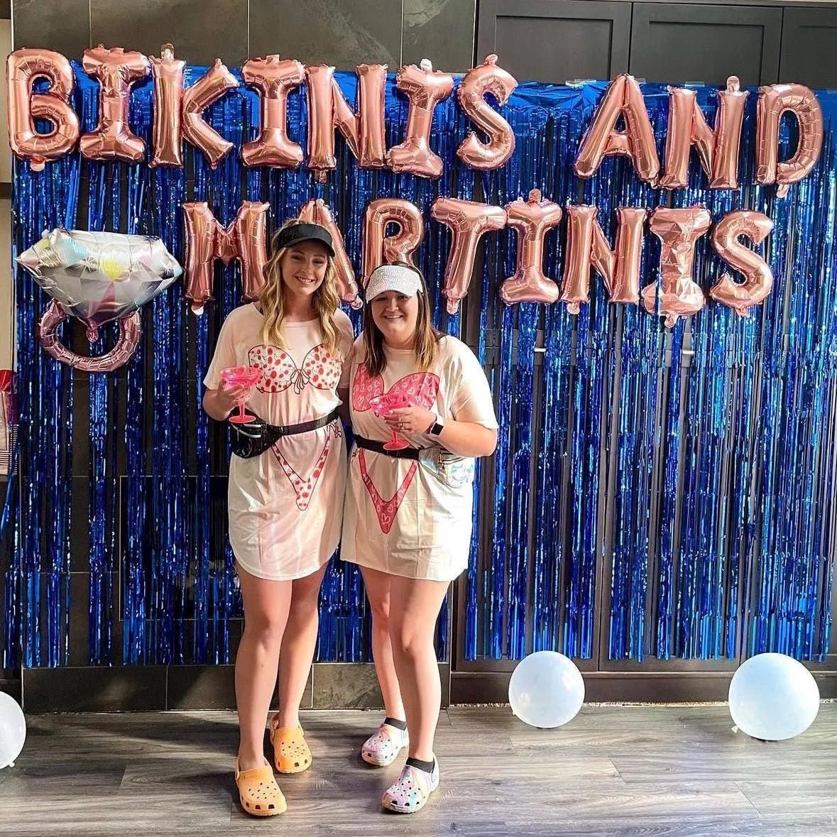Bikinis & Martinis Balloon Banner - Theme Stagette Party Foil Balloons Hen Party Bach and Boujee Balloons