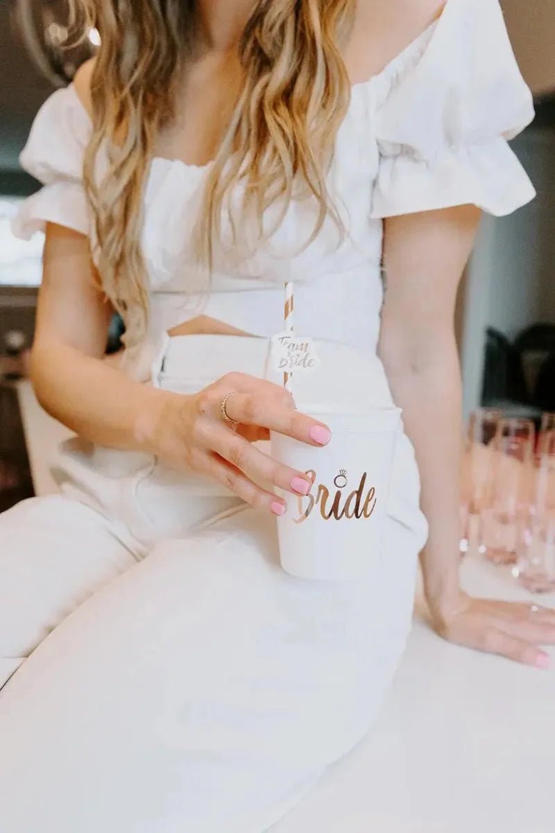 Bridal Celebration Cups Set with Special Bride Cup Bach and Boujee