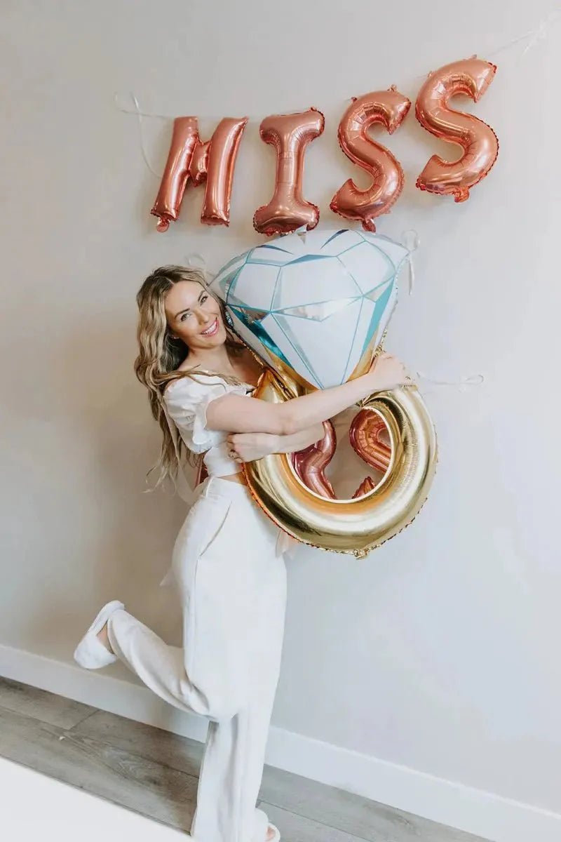 Bridal Transition Foil Balloon Banner - Bachelorette & Hen Party Essential Bach and Boujee Balloons
