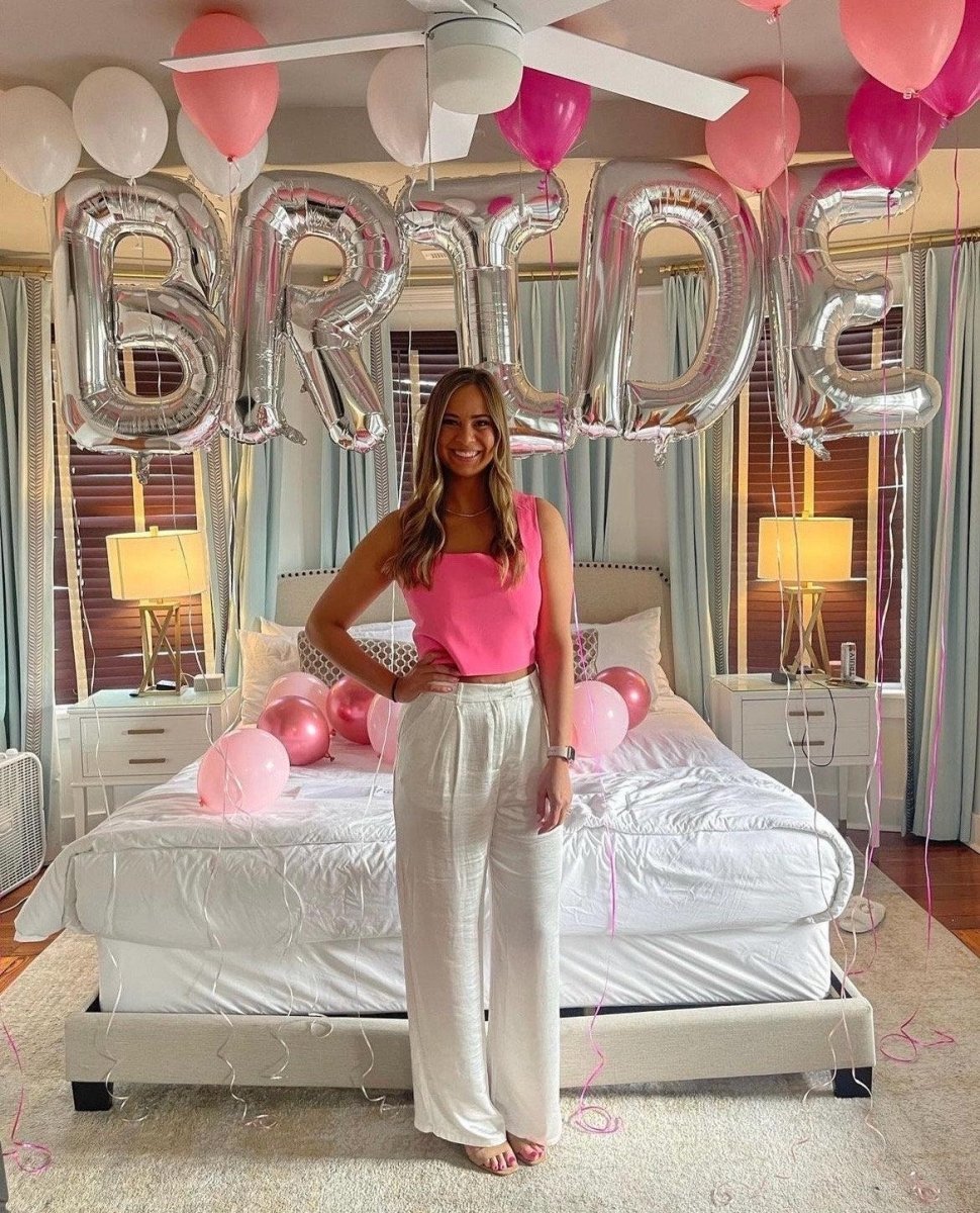 BRIDE Balloon Jumbo Bride Balloon Silver Bride Banner Bachelorette Decoration Bridal Shower Wedding Shower Extra Large Bride Balloon Bach and Boujee