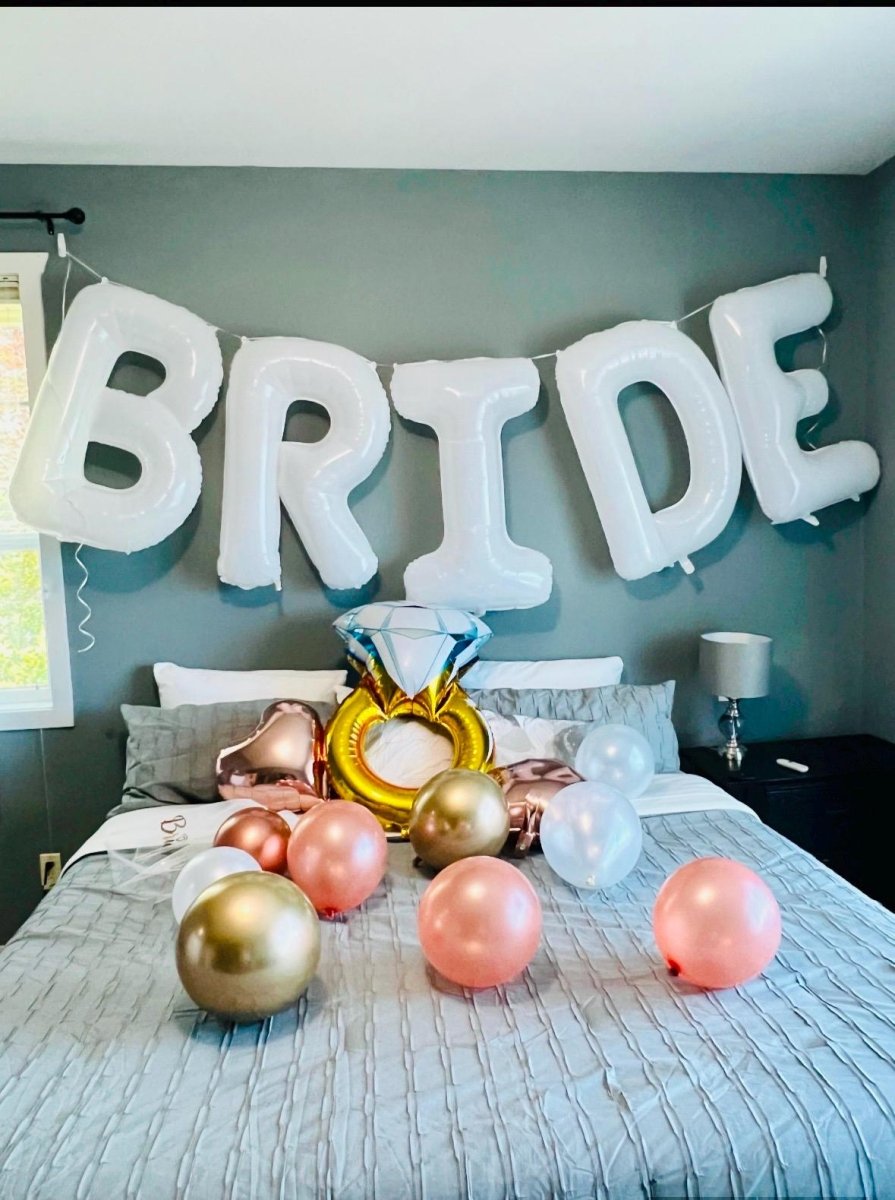 BRIDE Balloon Jumbo Bride Balloon Silver Bride Banner Bachelorette Decoration Bridal Shower Wedding Shower Extra Large Bride Balloon Bach and Boujee