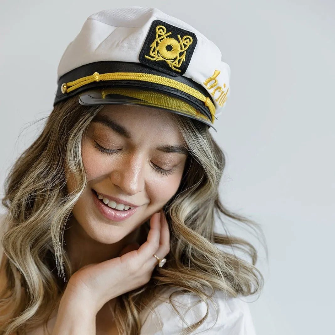 Bride Captain Hat for Bachelorette Party - Last Sail Before the Veil Decoration Gift Bach and Boujee
