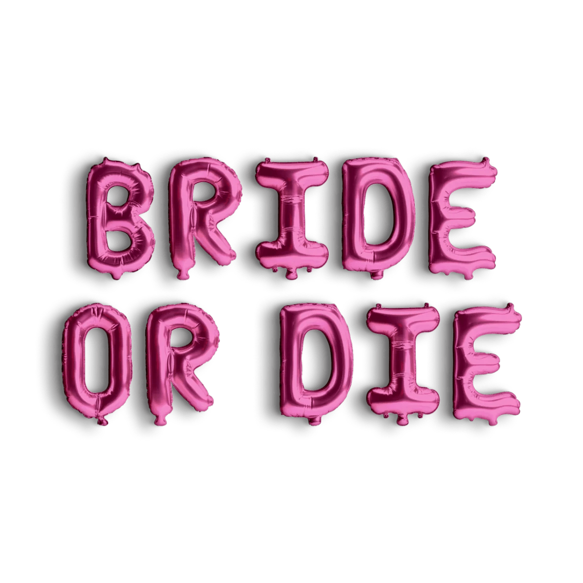 Bride Or Die Balloon Banner - Bachelorette Decorations Bachelorette Party Hen Party Foil Letter Balloon Bach and Boujee Balloons