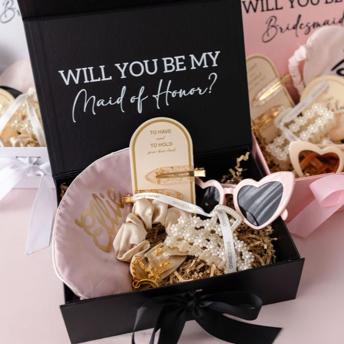 Bridesmaid Proposal Gift Boxes - Will You Be my Bridesmaid Maid Of Honor? Bach and Boujee