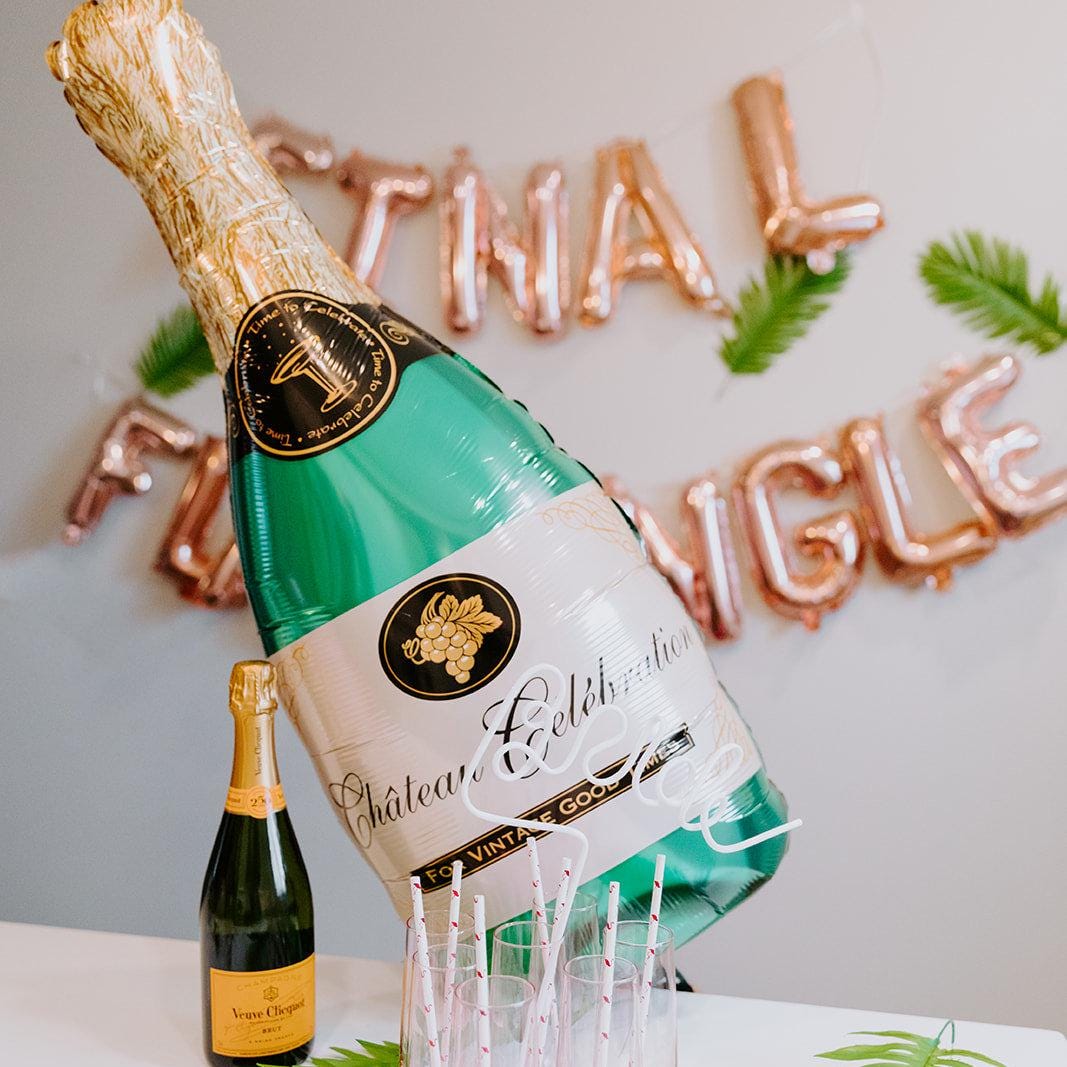 Champagne Bottle Set Helium Balloon Spritz Bachelorette Decoration Hen Party Decor - Champagne Birthday Party Bach and Boujee