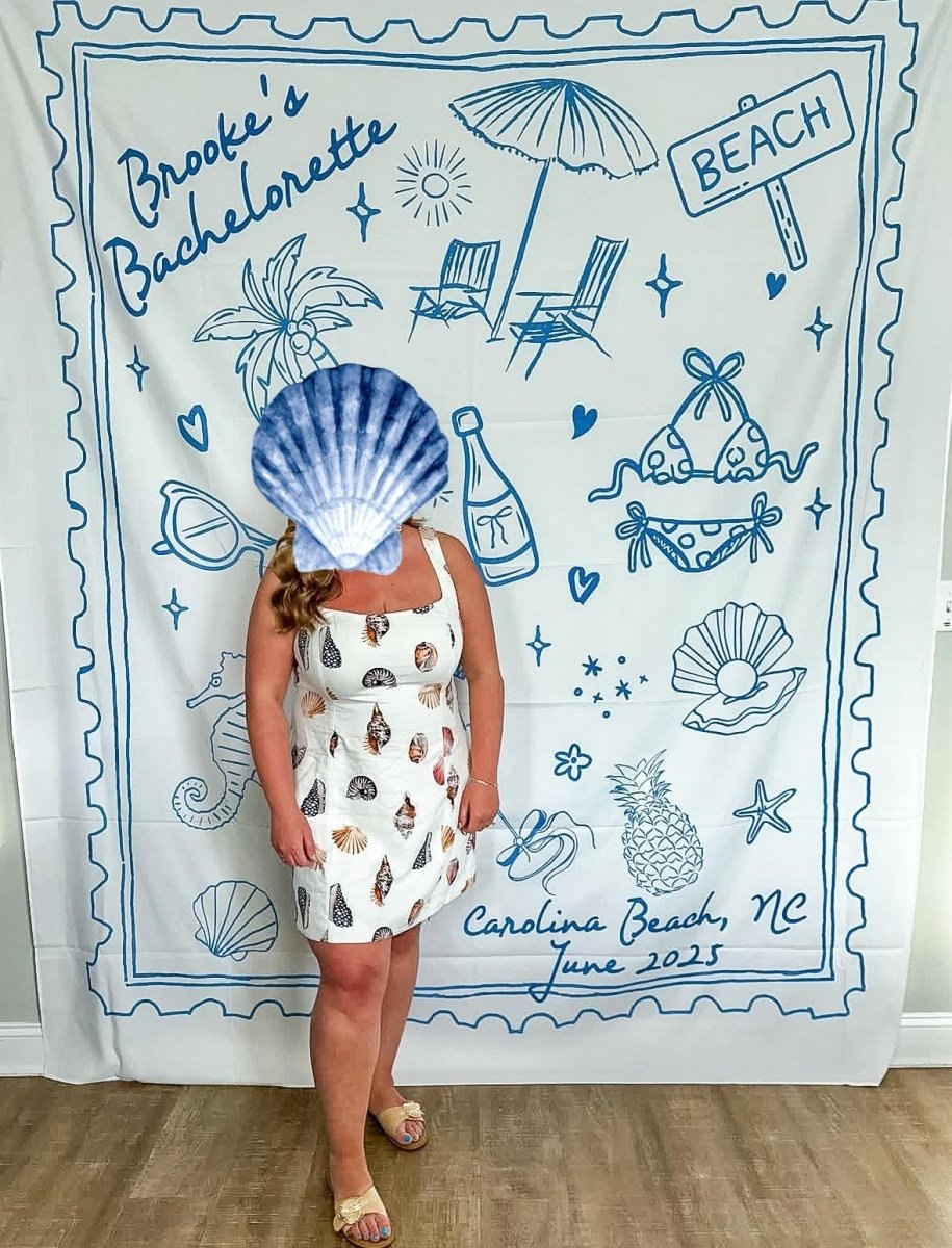 Coastal Bachelorette Theme Wall Tapestry Beach Destination Bachelorette Hen Party Trip Bach and Boujee
