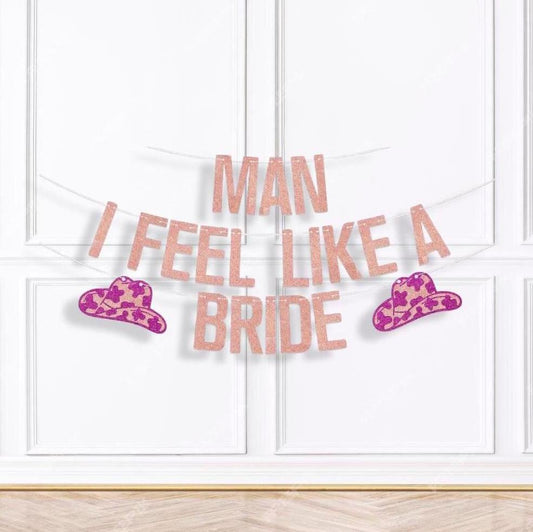 Cowboy Rodeo Bachelorette Theme Cowgirl Man I Feel Like A Bride Banner Balloon Arch Cow Bachelorette Decoration Last Rodeo Lets Get Nashty Bach and Boujee