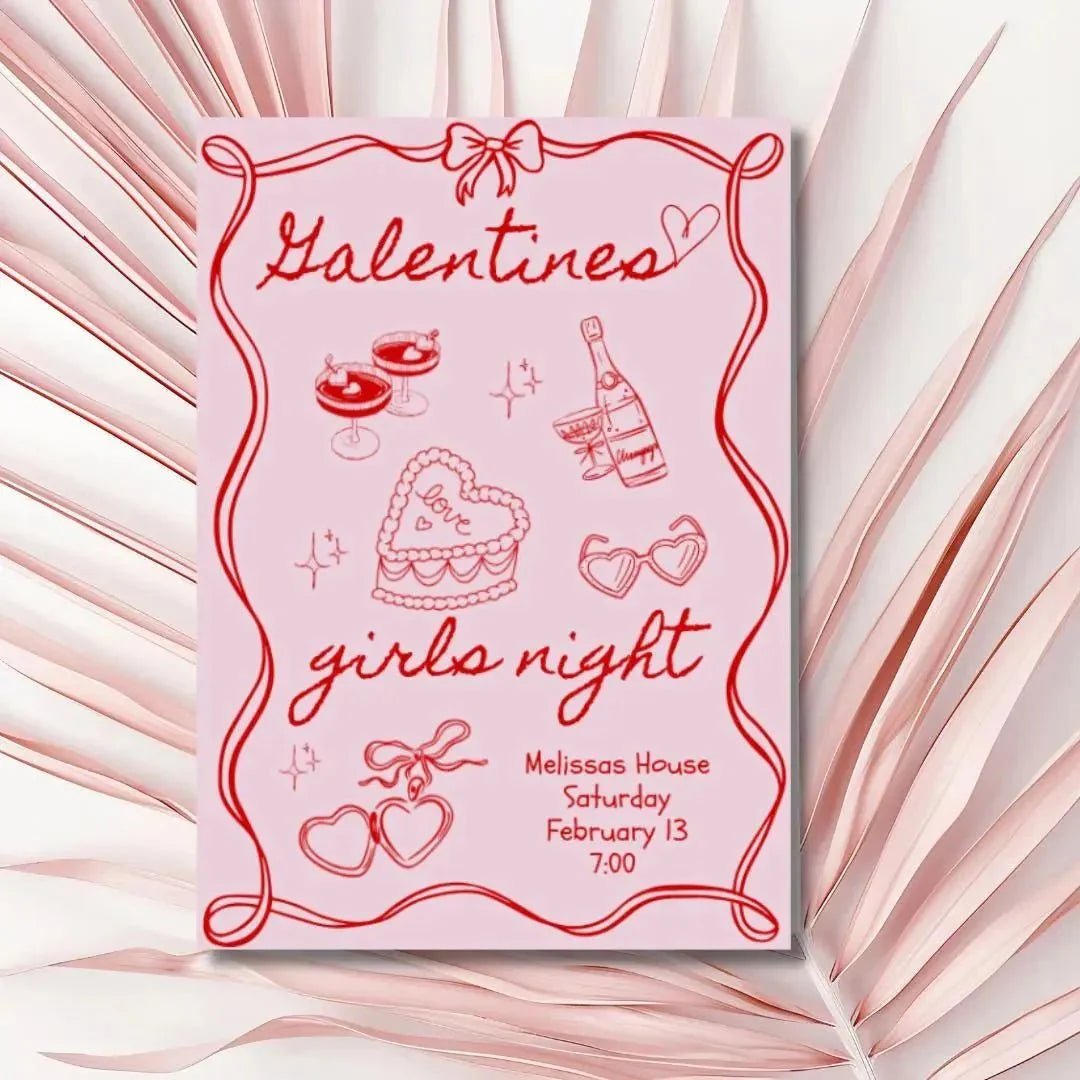 Customizable Friends Gathering Invitation Kit - Ideal for Wine and Cheese Night Bach and Boujee Invitations