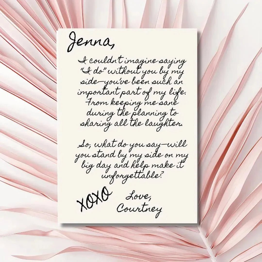 Customizable Retro Bridesmaid Invitation Card - Cocktail Themed Proposal for Maid of Honor Bach and Boujee Invitations