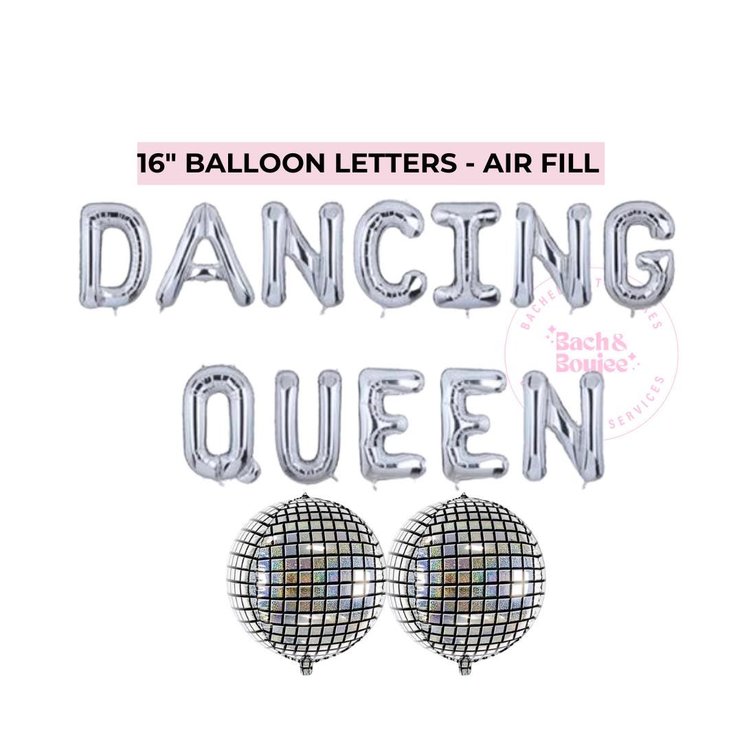 Dancing Queen Bachelorette Mamma Mia Bachelorette Decoration Hen Party Last Disco Cup Disco Ball Balloon Silver Blue Bachelorette ABBA Party Bach and Boujee