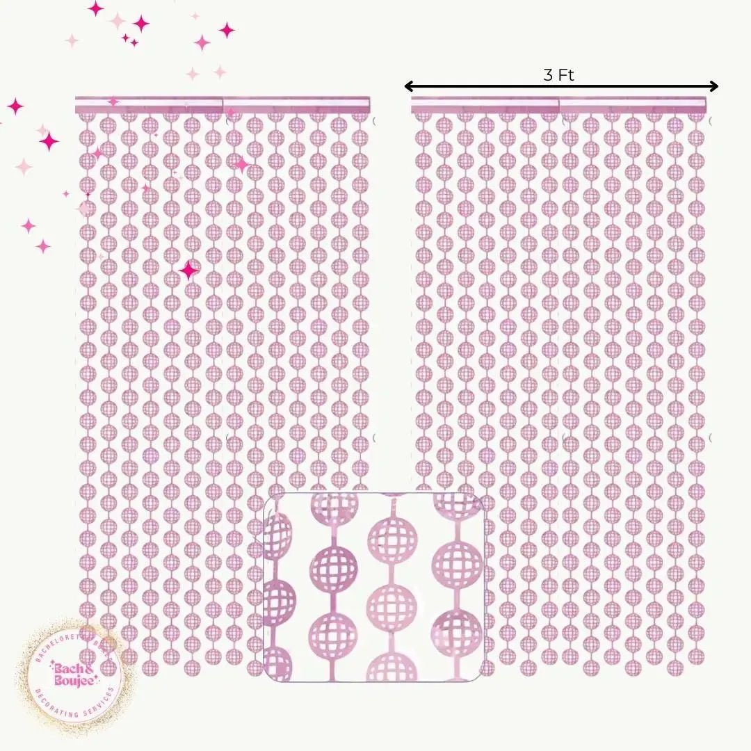 Disco Ball Curtain Backdrop for Bachelorette Parties Disco Cowgirl Decorations Photo Props Bach and Boujee