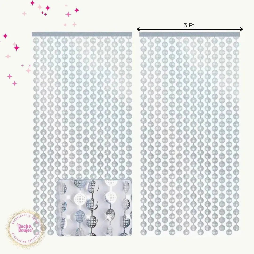 Disco Ball Curtain Backdrop for Bachelorette Parties Disco Cowgirl Decorations Photo Props Bach and Boujee