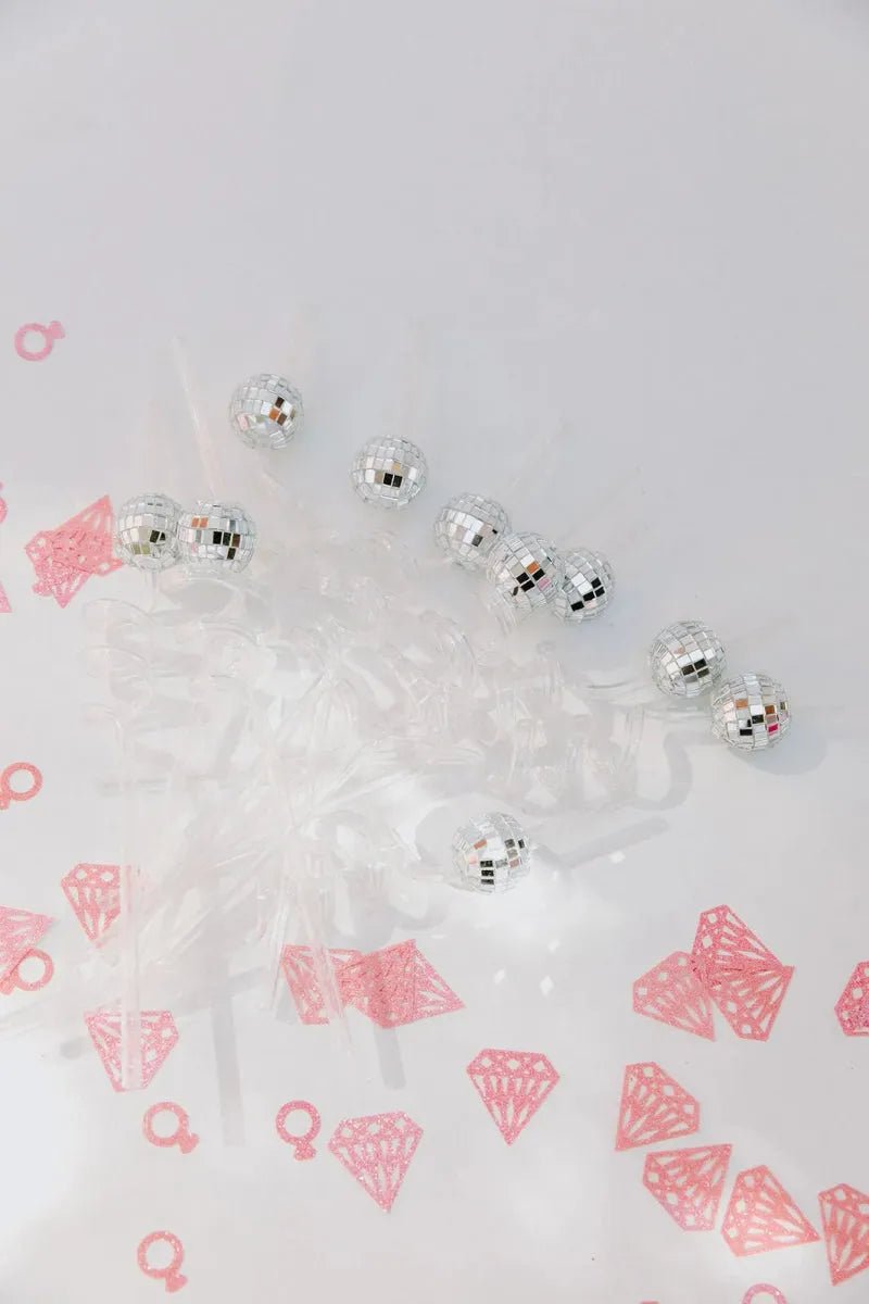 Disco Ball Straws for Bachelorette Parties Fun Disco Theme Decorations and Cups Bach and Boujee
