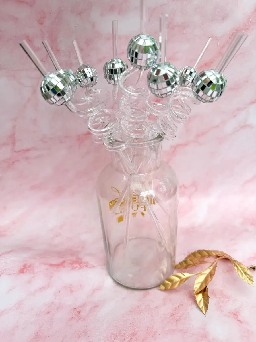 Disco Ball Straws for Bachelorette Parties Fun Disco Theme Decorations and Cups Bach and Boujee