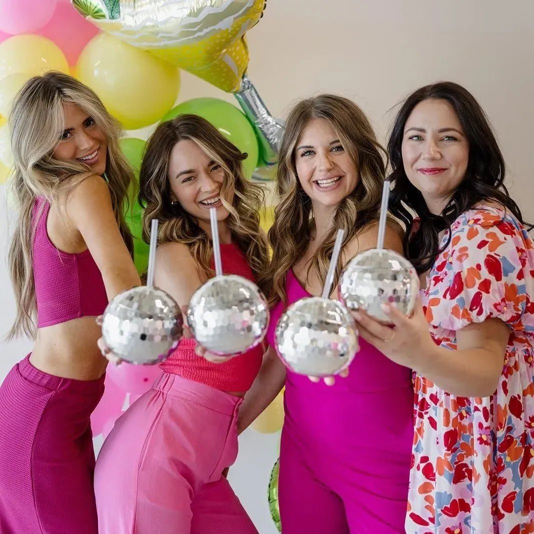 Disco Ball Tumbler Cup - Bachelorette Party Decoration Disco Theme Party Accessory Bach and Boujee