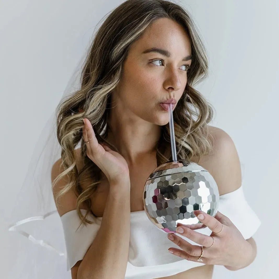 Disco Ball Tumbler Cup - Bachelorette Party Decoration Disco Theme Party Accessory Bach and Boujee