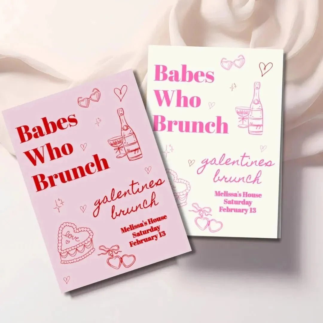 Electronically Crafted Brunch Invitation for Ladies Soiree - Indulge in Mimosas & Champagne Bach and Boujee Invitations