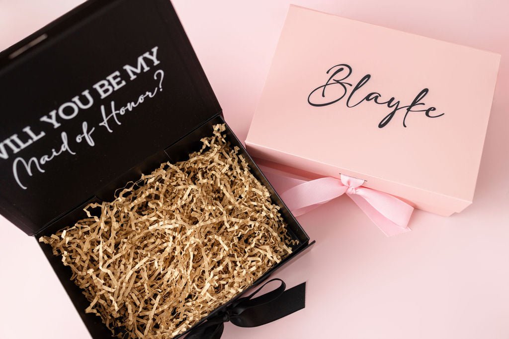 Empty Bridesmaid Proposal Gift Boxes Bach and Boujee