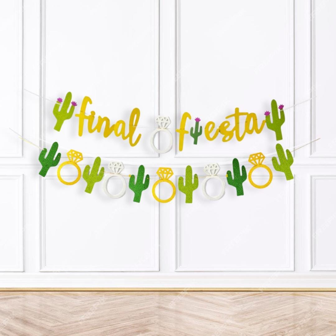 Final Fiesta Banner Mexican Fiesta Bachelorette Decorations Mexico Bachelorette Party Palm Springs Bachelorette Scottsdale Cactus Balloon Bach and Boujee