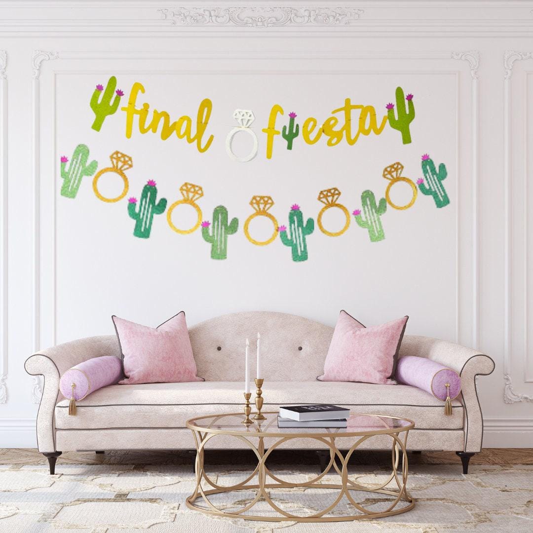Final Fiesta Banner Mexican Fiesta Bachelorette Decorations Mexico Bachelorette Party Palm Springs Bachelorette Scottsdale Cactus Balloon Bach and Boujee