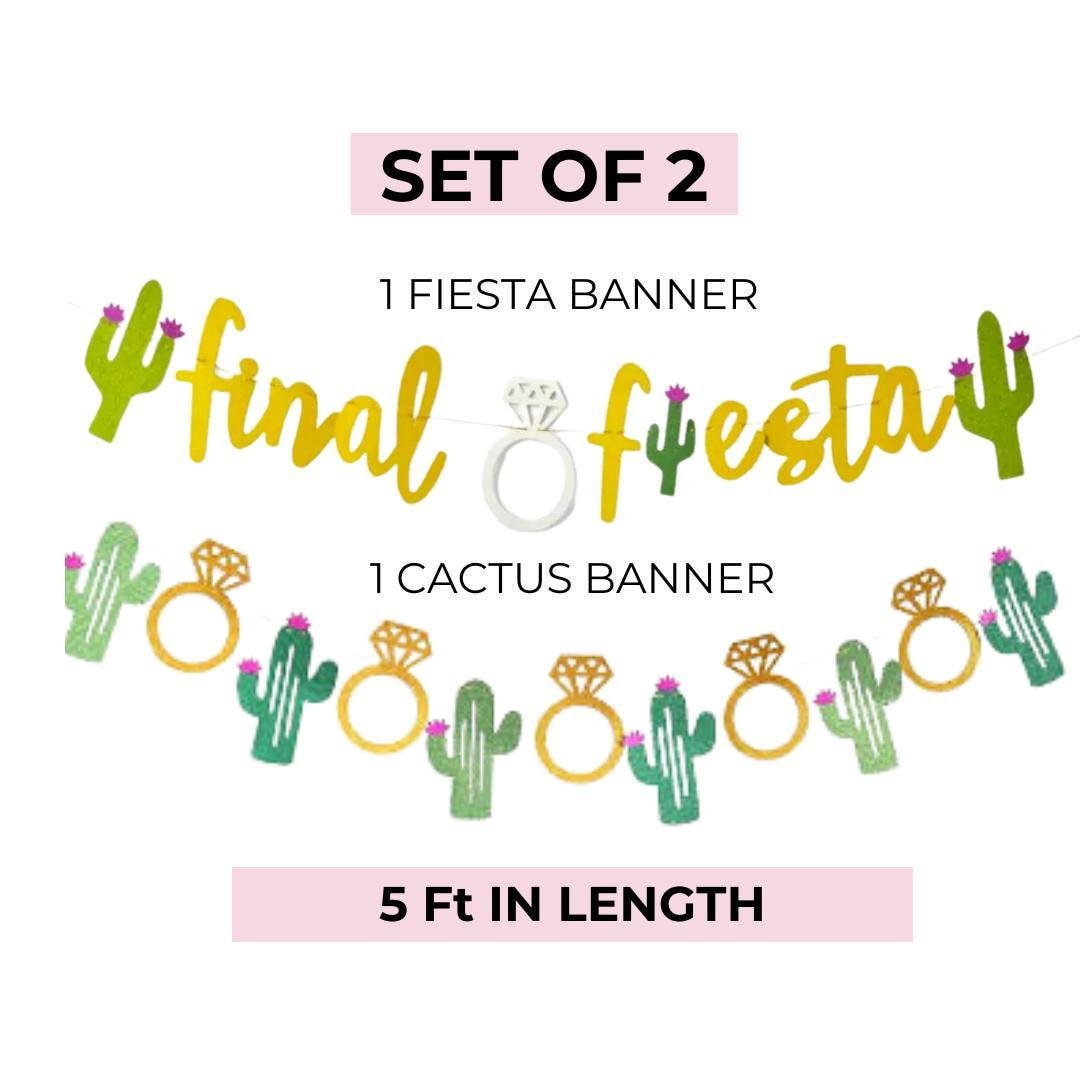 Final Fiesta Banner Mexican Fiesta Bachelorette Decorations Mexico Bachelorette Party Palm Springs Bachelorette Scottsdale Cactus Balloon Bach and Boujee