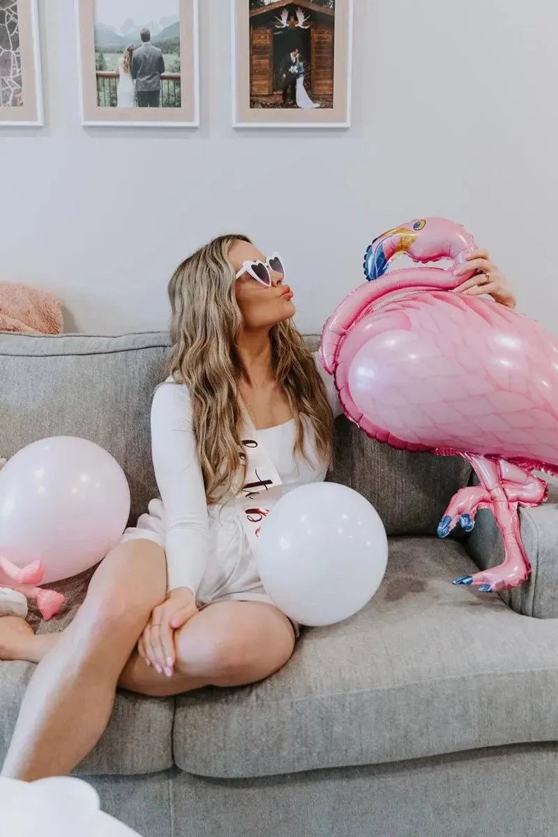 Flamingo Balloon Decoration for Tropical Bachelorette Party - Cactus Final Flamingle Fiesta Decor Bach and Boujee Balloons