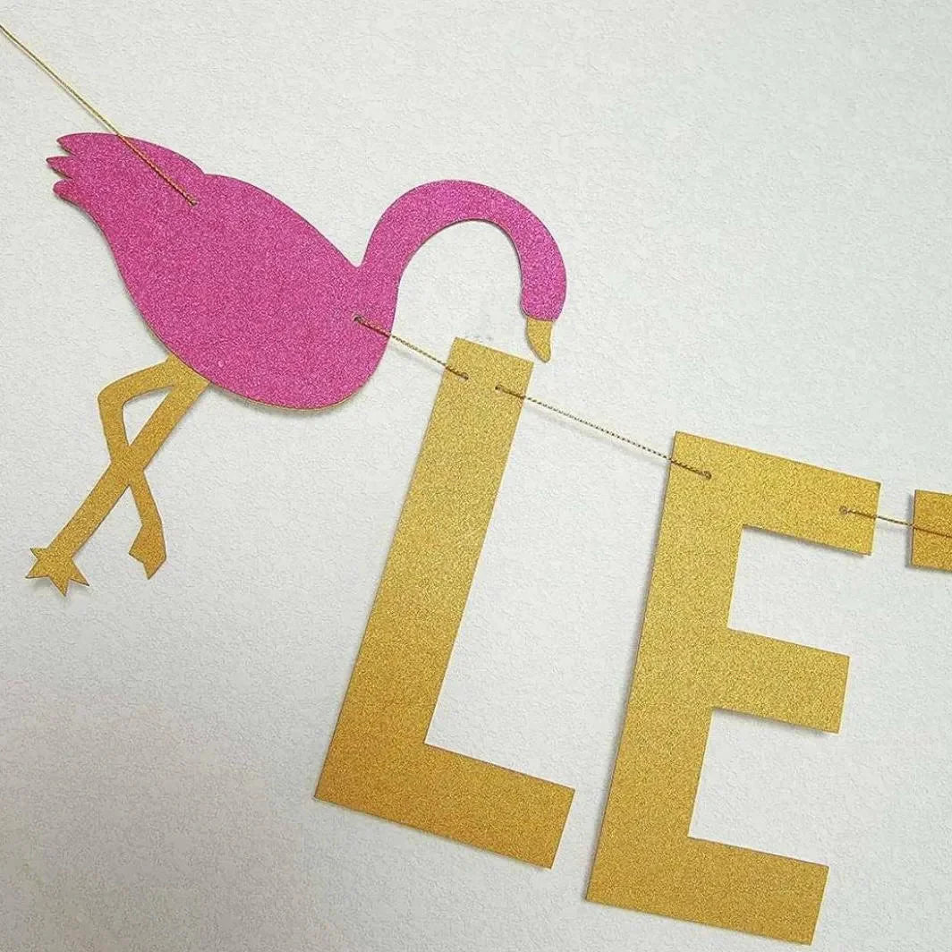 Flamingo Fiesta Hen Party Banner - Tropical Bachelorette, Flamingle Frenzy, Decorations, Last Flamingle Hen Party Decor Bach and Boujee Banners
