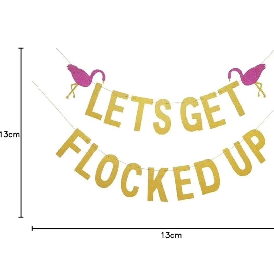 Flamingo Fiesta Hen Party Banner - Tropical Bachelorette, Flamingle Frenzy, Decorations, Last Flamingle Hen Party Decor Bach and Boujee Banners