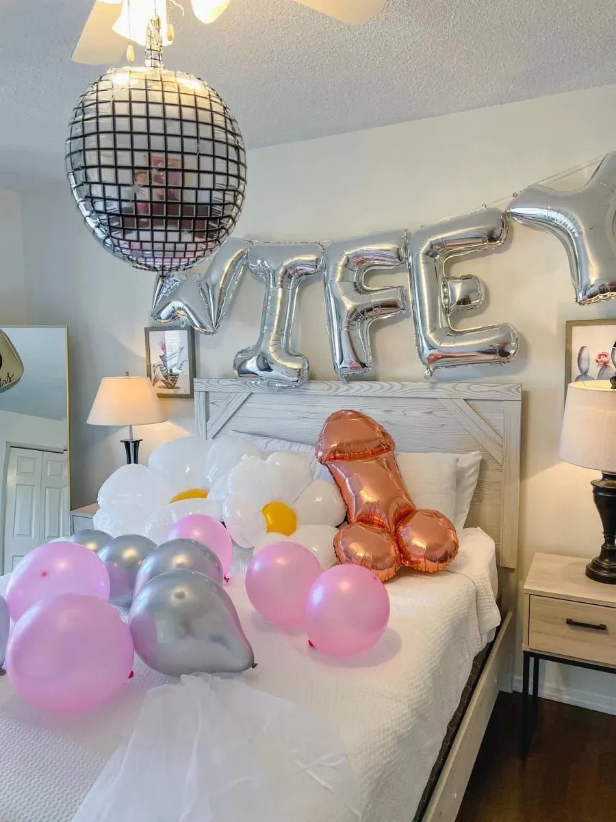 Fun Penis Balloon - Naughty Bachelorette and Hen Party Decorations Bach and Boujee Balloons