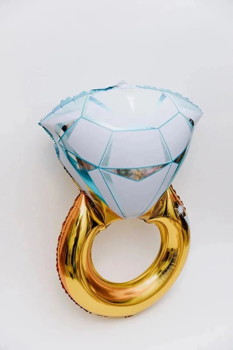 Giant Engagement Ring Balloon - Gold Party Decor for Bridal Celebrations Bach and Boujee Balloons