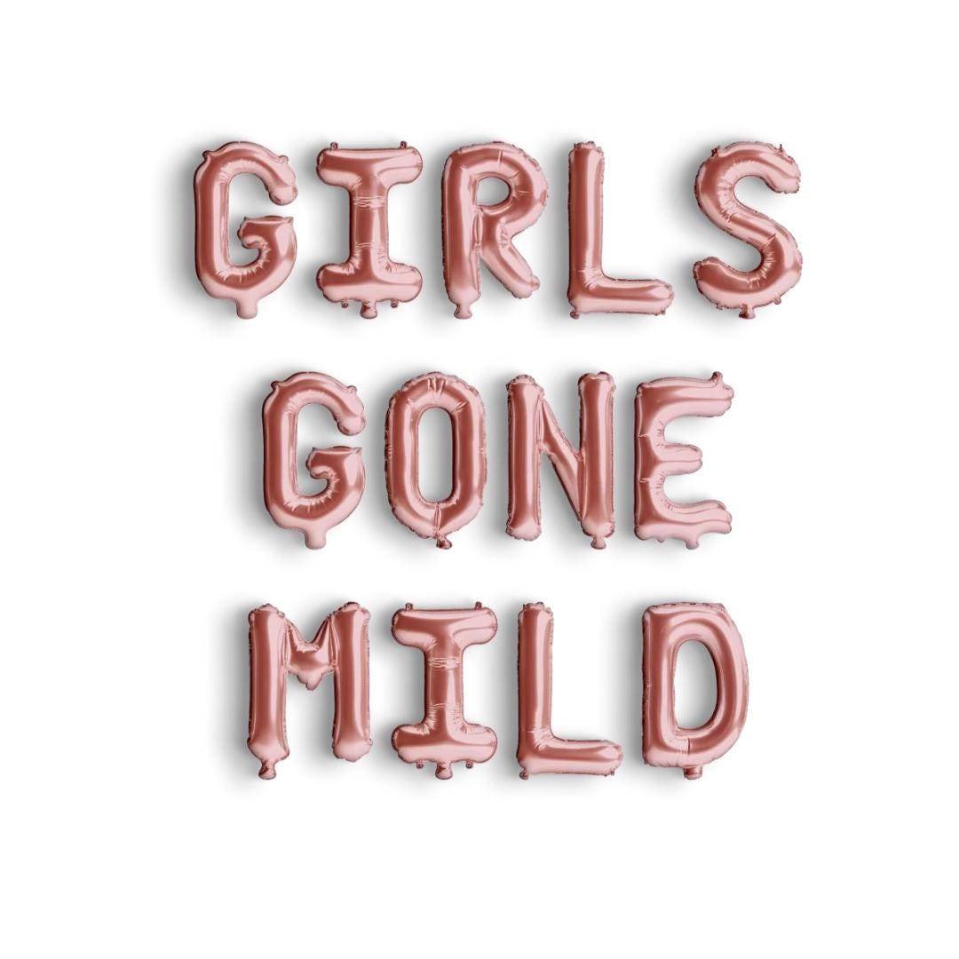 Girls Gone Mild Bachelorette Decoration Spa Slumber Party Balloon Banner Bach and Boujee
