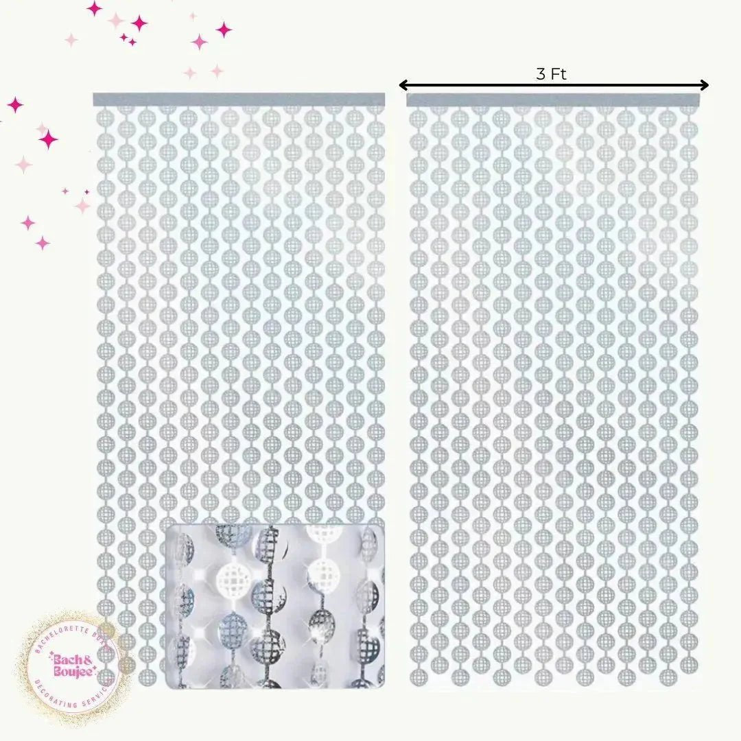 Glitter Ball Curtain Backdrop for Hen Nights & Disco Diva Themed Celebrations Bach and Boujee