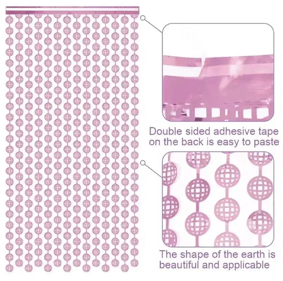 Glitter Ball Curtain Backdrop for Hen Nights & Disco Diva Themed Celebrations Bach and Boujee
