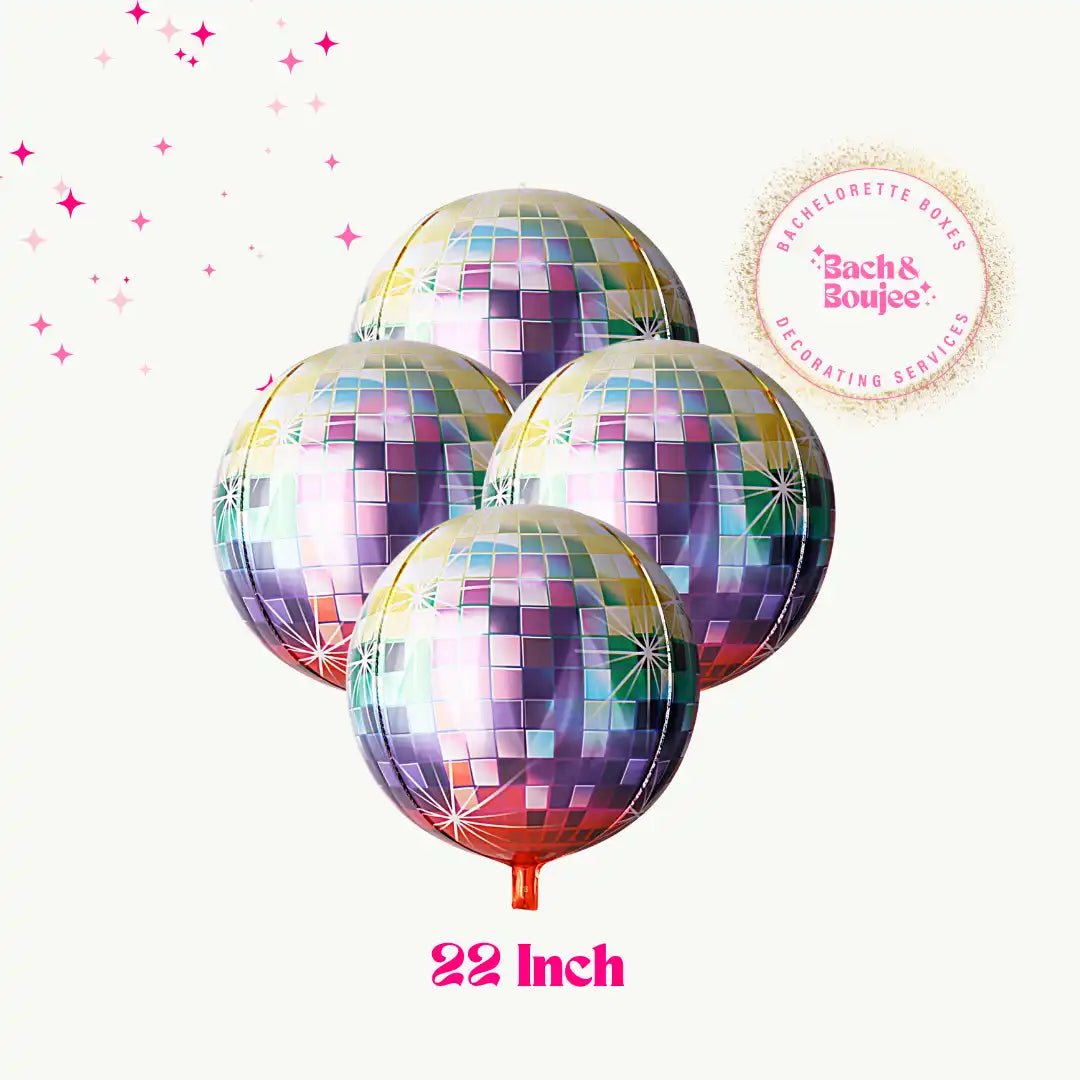 Glittering Disco Sphere Balloons for Bridal Shindigs Bach and Boujee Balloons