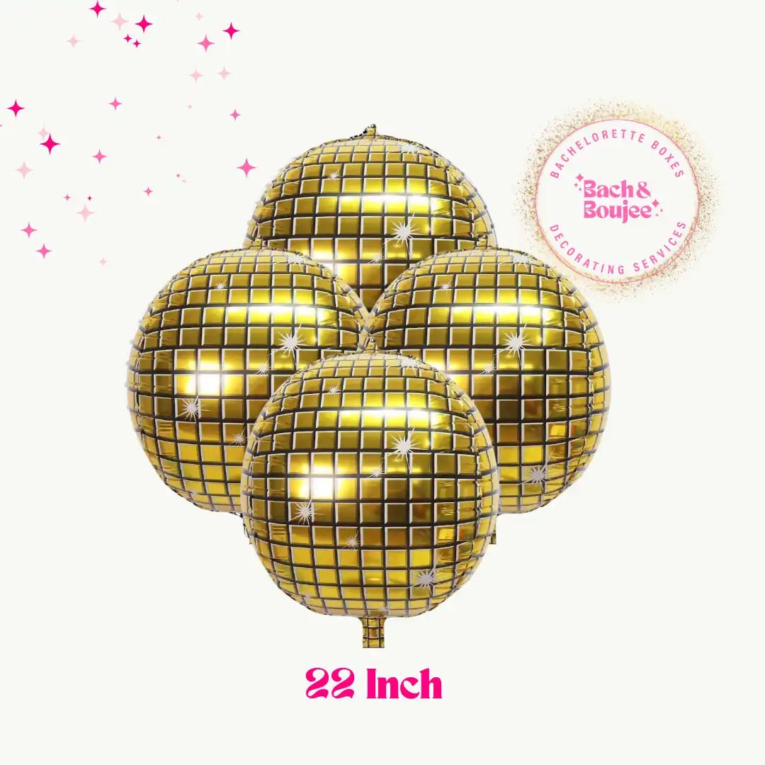 Glittering Disco Sphere Balloons for Bridal Shindigs Bach and Boujee Balloons