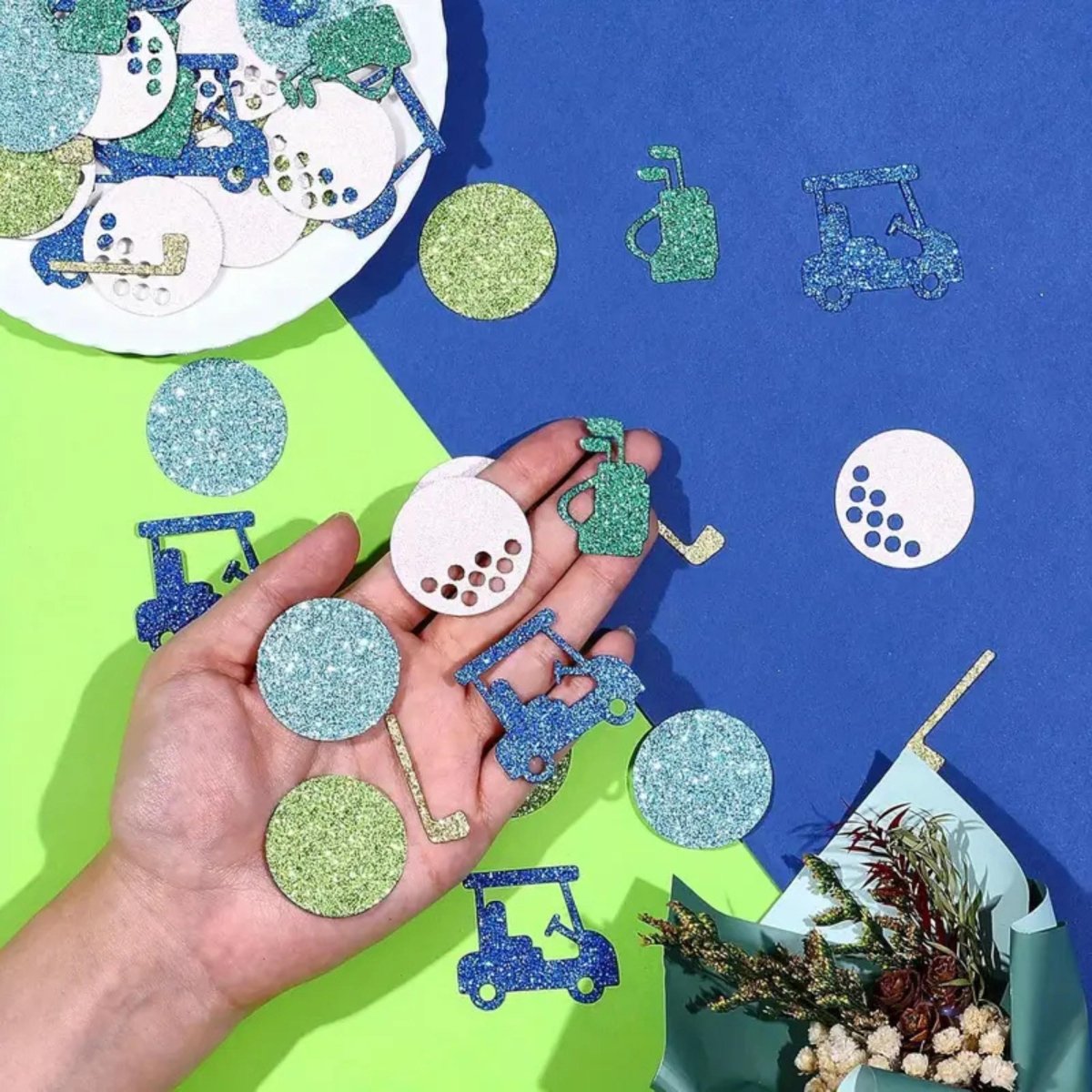 Golf Confetti Birthday Golf Party Decor Par Tee Bachelorette Decoration Blue Golf Cart Bach and Boujee