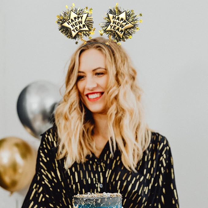 Hello 2026 - New Years Party Headband Bach and Boujee