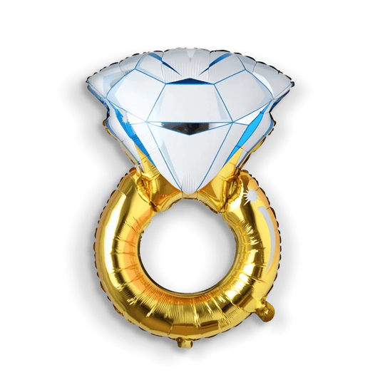 Jumbo Bride Ring Balloon for Engagement Bachelorette and Bridal Shower Decorations - Gold Celebration Decor Bach and Boujee Balloons