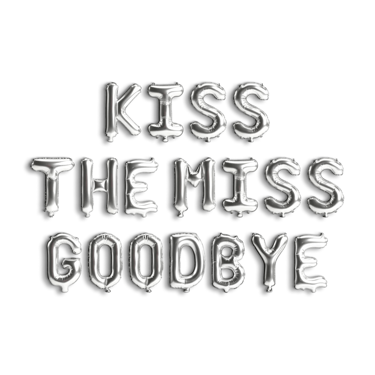 Kiss the Miss Goodbye Balloon Banner - Bachelorette Decoration Miss to Mrs Bachelorette Party Bride Balloon Hen Party Classy Bachelorette Bach and Boujee Balloons