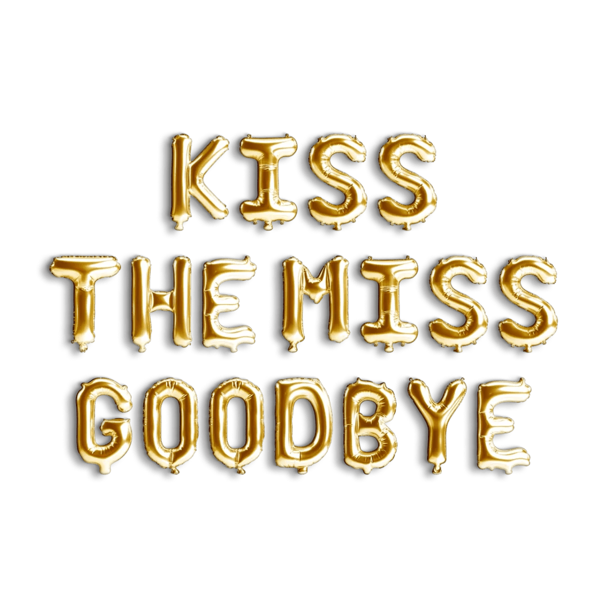 Kiss the Miss Goodbye Balloon Banner - Bachelorette Decoration Miss to Mrs Bachelorette Party Bride Balloon Hen Party Classy Bachelorette Bach and Boujee Balloons