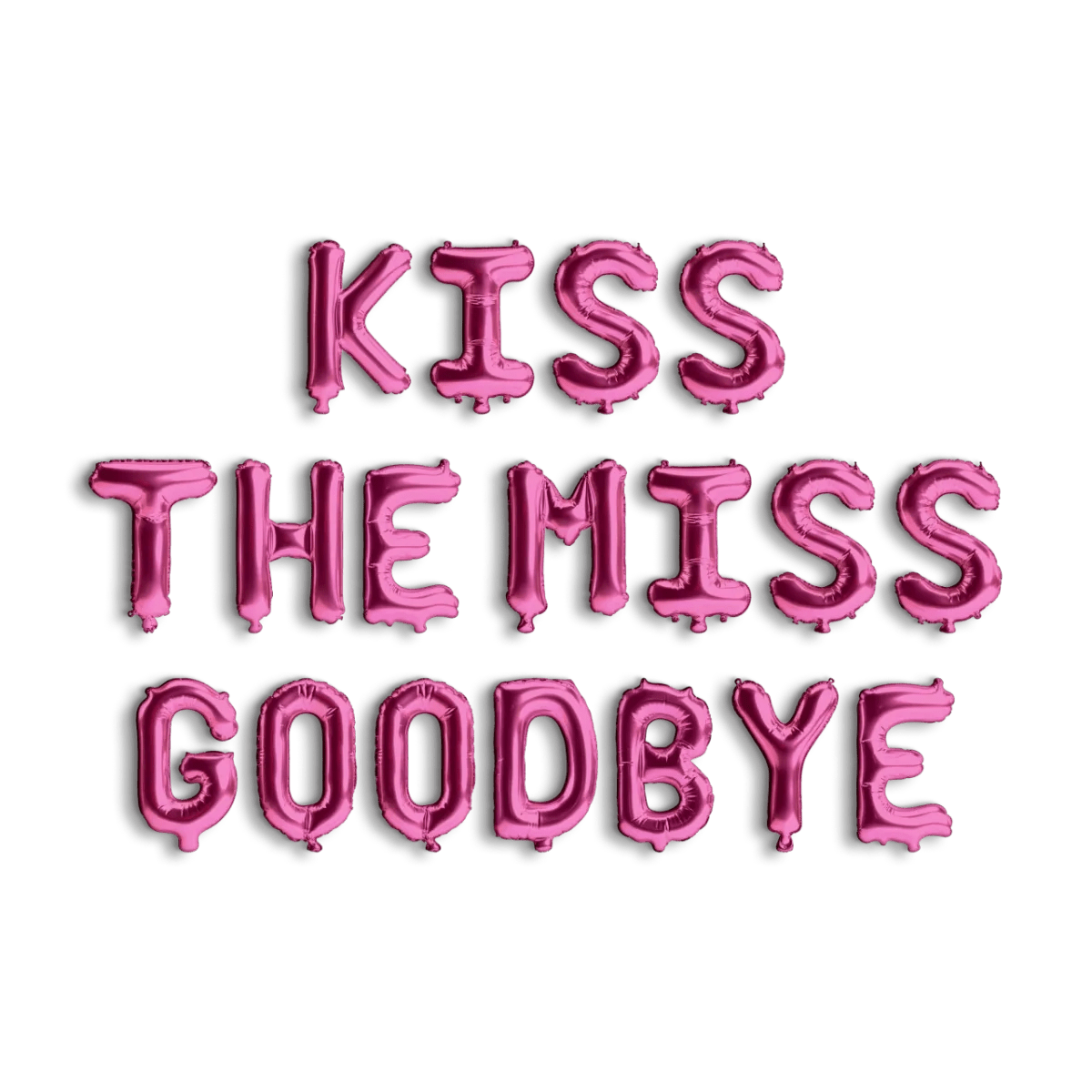 Kiss the Miss Goodbye Balloon Banner - Bachelorette Decoration Miss to Mrs Bachelorette Party Bride Balloon Hen Party Classy Bachelorette Bach and Boujee Balloons